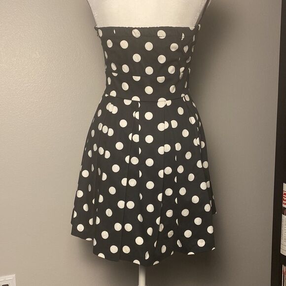 Modcloth IXIA Strapless Fit and Flare Polka Dot Dress sz M - Picture 3 of 5